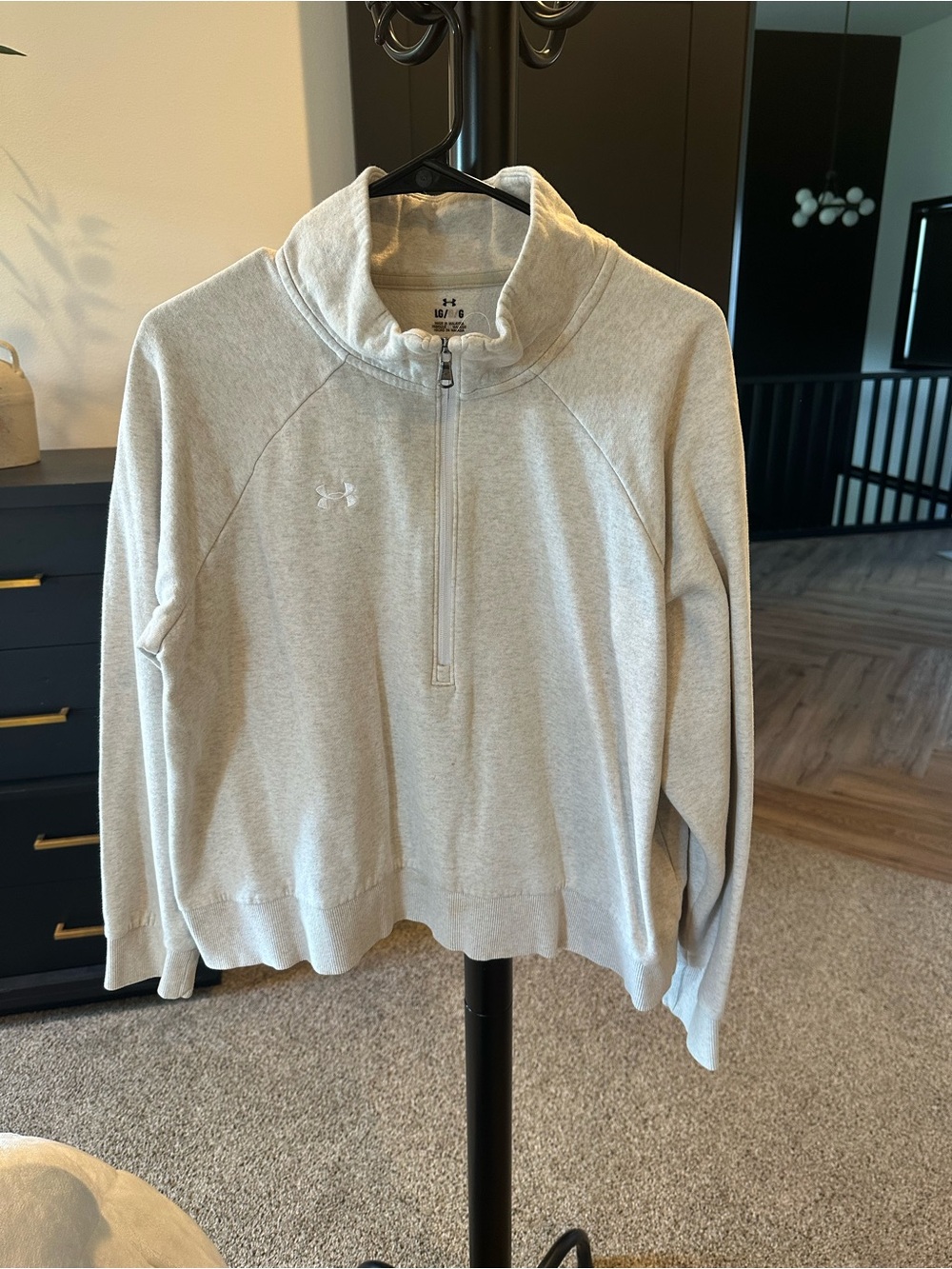 LG Light Gray Women's Half-Zip Pullover